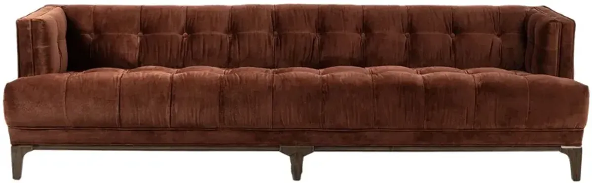Caledonia 91" Sofa, Auburn Velvet