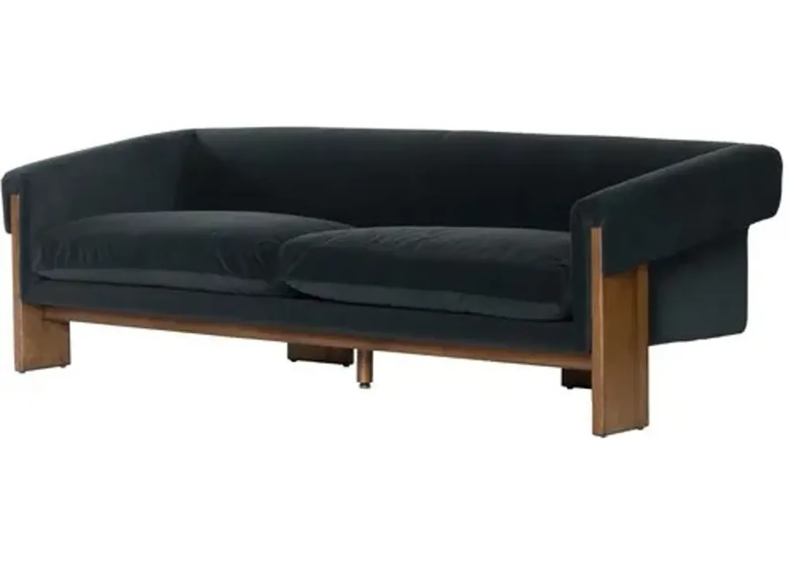 Cologne 90" Velvet Sofa - Smoke