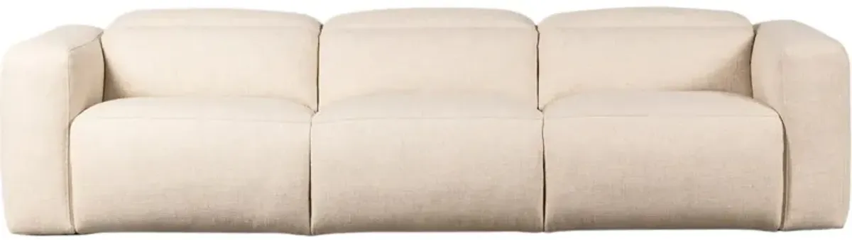 Jovi Power Recliner 124" 3pc Sectional - Natural Performance - Ivory