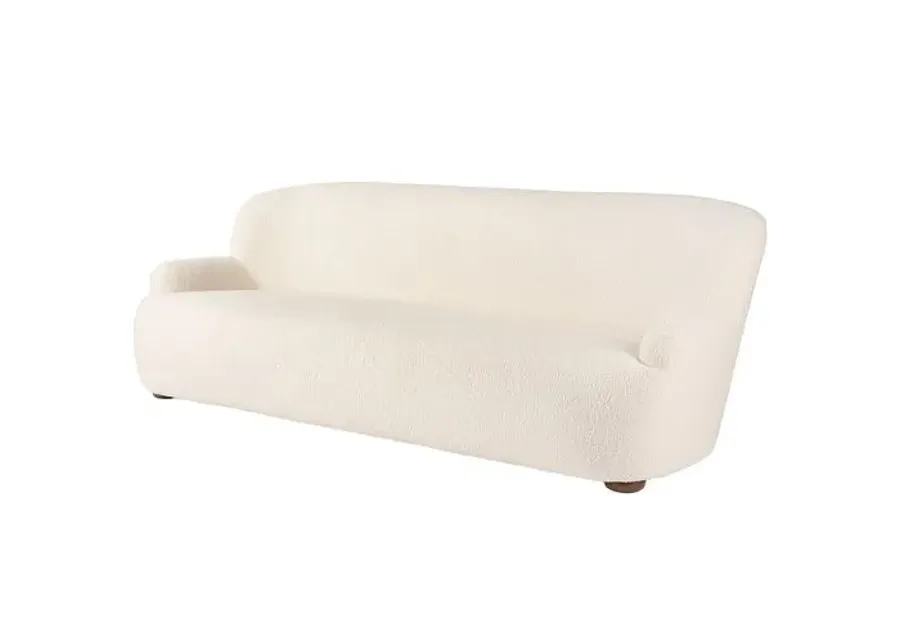 Amy 94" Curved Sofa - Sheepskin