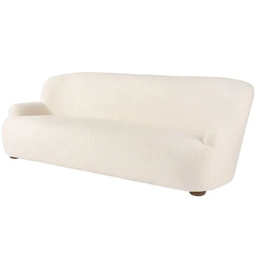 Amy 94" Curved Sofa - Sheepskin