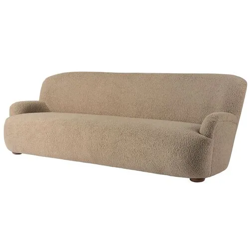 Amy 94" Curved Sofa - Sheepskin