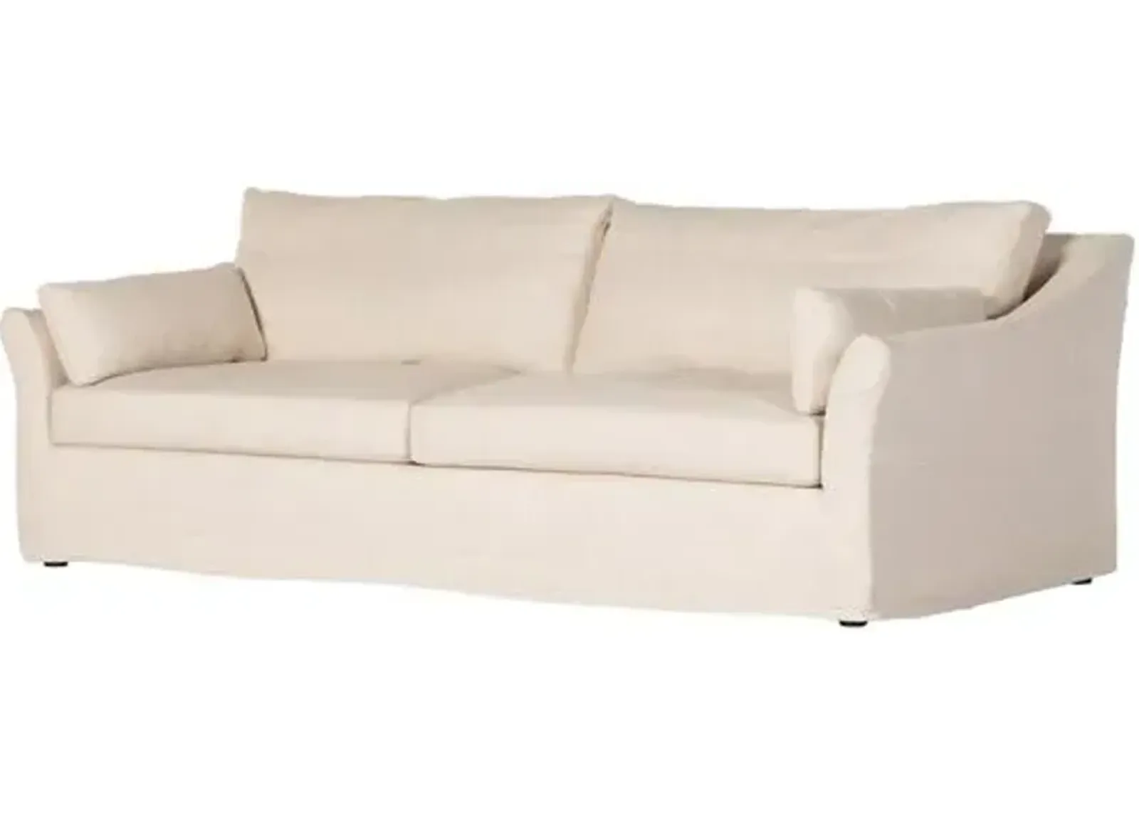 Birmingham 97" Slipcover Sofa - Crème Performance