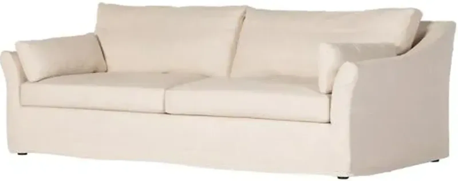 Birmingham 97" Slipcover Sofa - Crème Performance