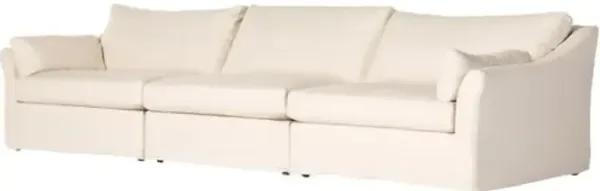 Birmingham 138" Slipcover Sectional - Crème Performance - Ivory