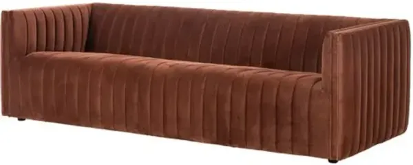 Deacon Channel Tufted Velvet 88" Sofa