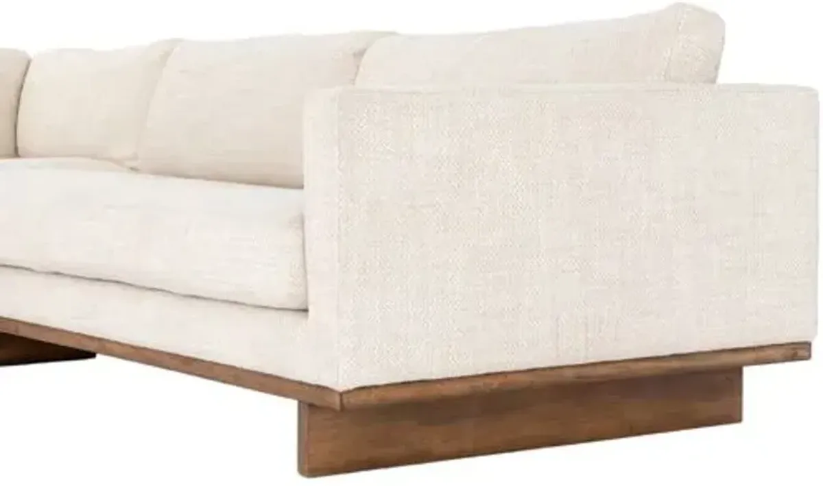 Como 2pc 70" Sectional Left-Facing Chaise - Taupe Performance - Ivory - Comfortable, Sturdy, Stylish