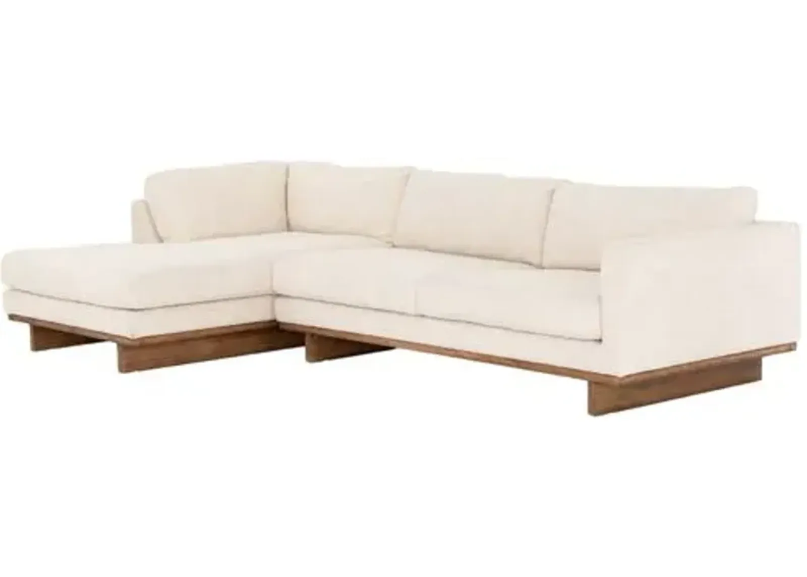 Como 2pc 70" Sectional Left-Facing Chaise - Taupe Performance - Ivory - Comfortable, Sturdy, Stylish