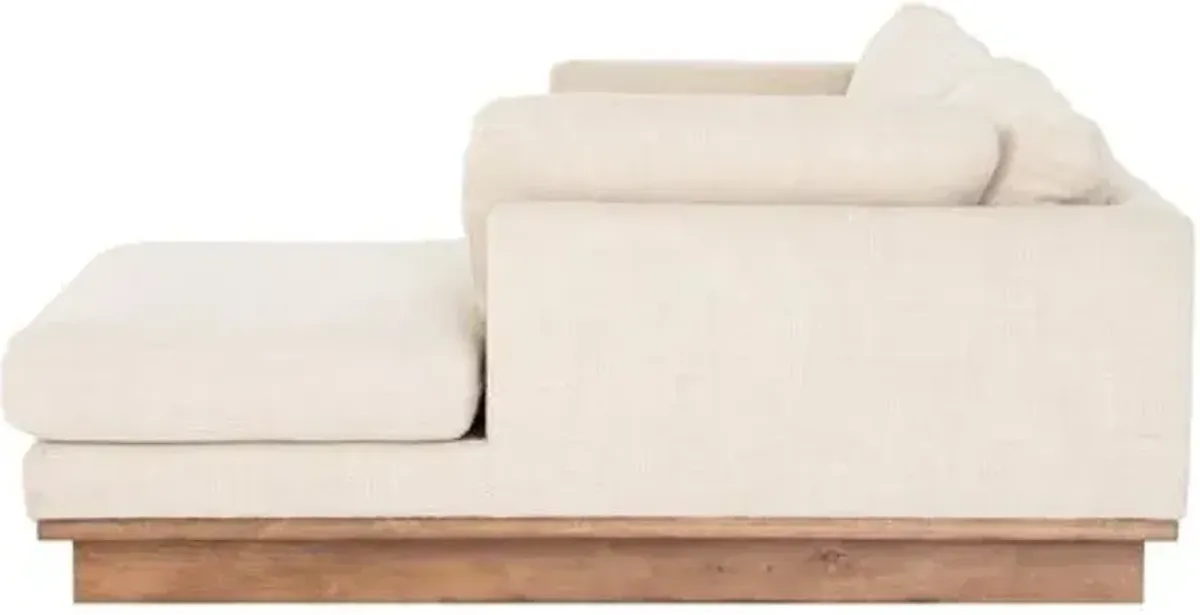 Como 2pc 70" Sectional Right-Facing Chaise - Taupe Performance - Ivory - Comfortable, Sturdy, Stylish