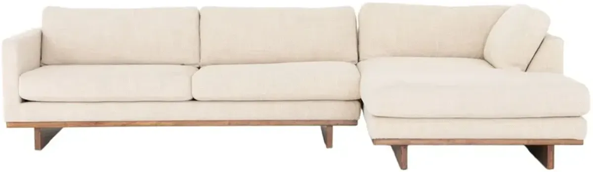 Piper 2pc 70" Sectional Right-Facing Chaise - Taupe Performance - Ivory - Comfortable, Sturdy, Stylish