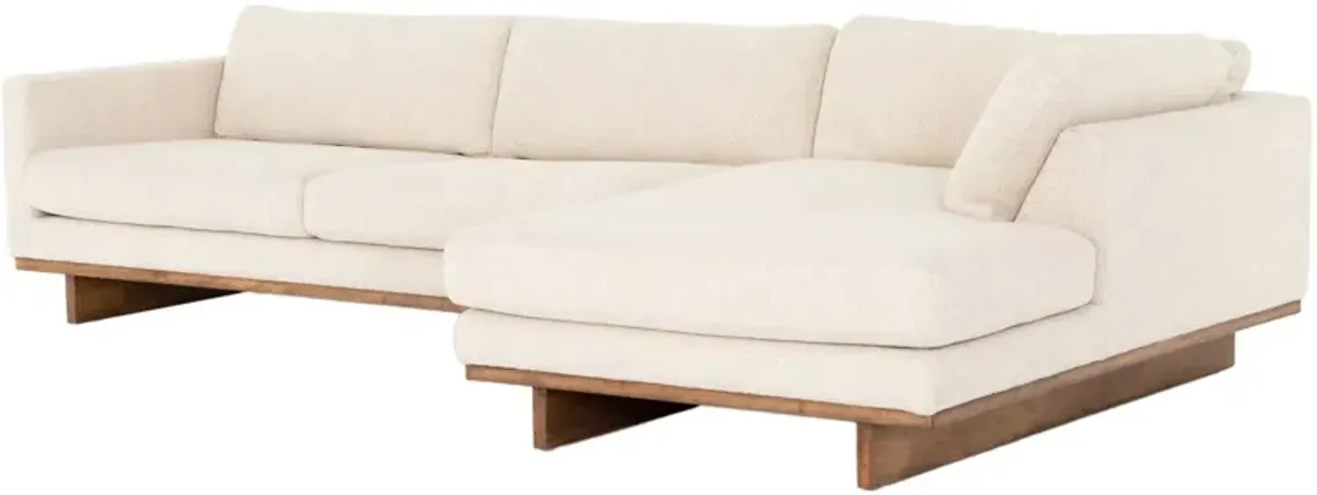 Piper 2pc 70" Sectional Right-Facing Chaise - Taupe Performance - Ivory - Comfortable, Sturdy, Stylish