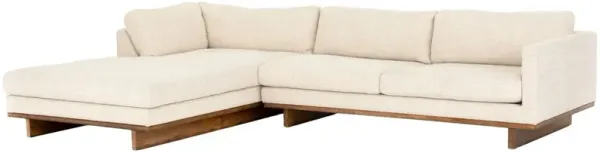 Piper 2pc 86" Sectional Left-Facing Chaise, Taupe Performance