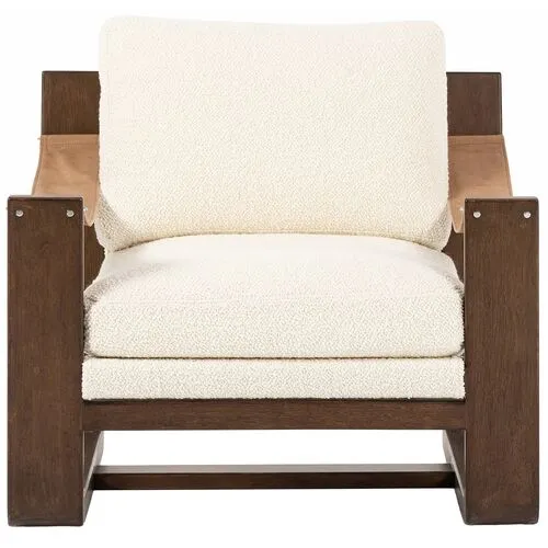 Colton Accent Chair - Warm Taupe/Cream - Ivory, Comfortable, Durable, Cushioned