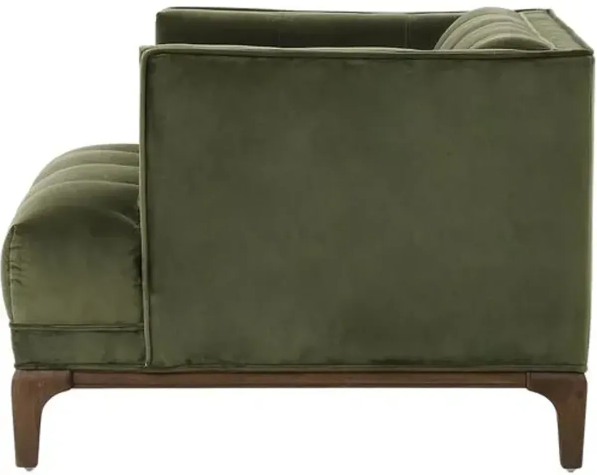 Caledonia Velvet Accent Chair - Green, Comfortable, Durable, Velvet Upholstery, Cushioned