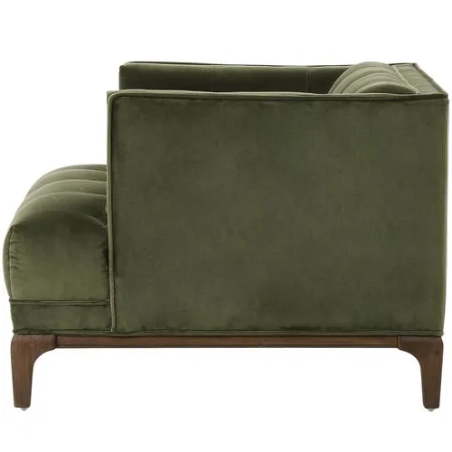 Caledonia Velvet Accent Chair - Green, Comfortable, Durable, Velvet Upholstery, Cushioned