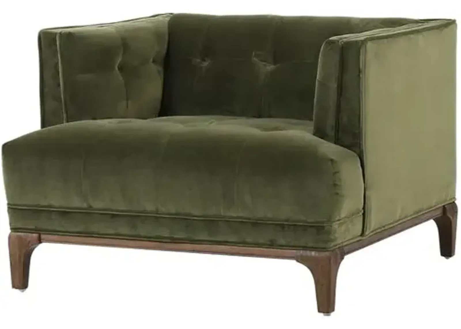 Caledonia Velvet Accent Chair - Green, Comfortable, Durable, Velvet Upholstery, Cushioned