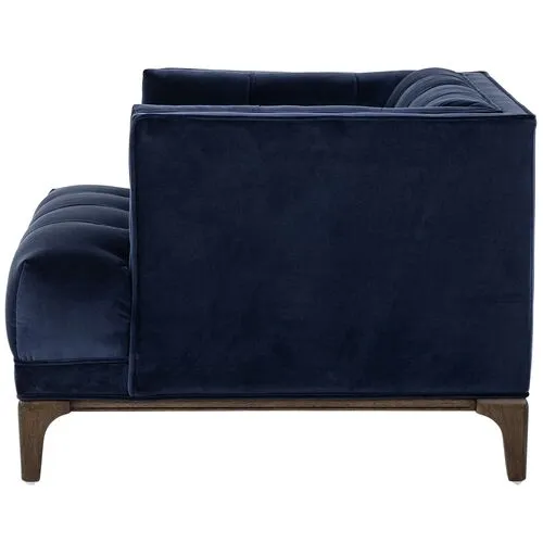 Caledonia Velvet Accent Chair - Blue, Comfortable, Durable, Velvet Upholstery, Cushioned