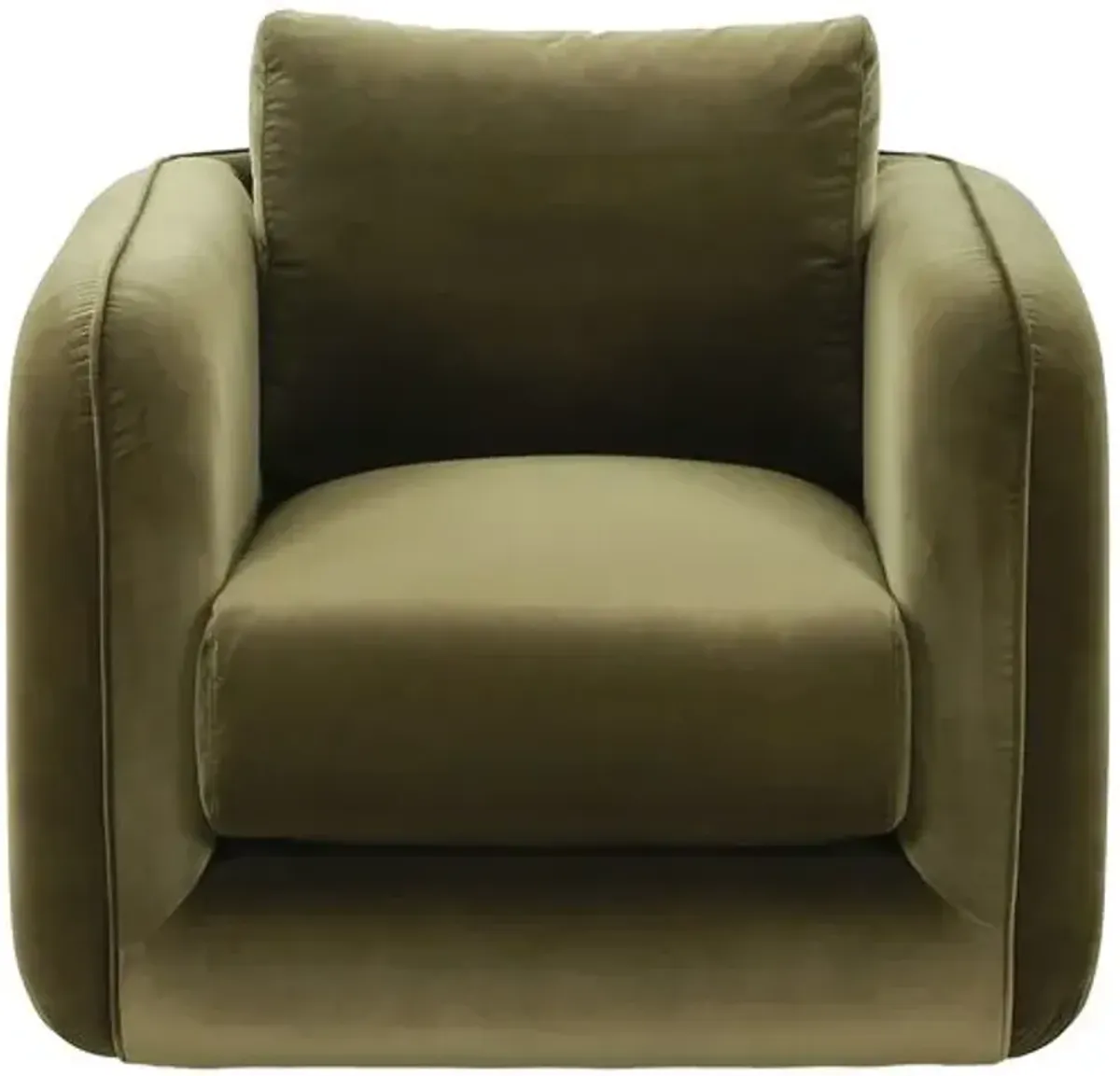 Jacob Velvet Swivel Chair - Olive