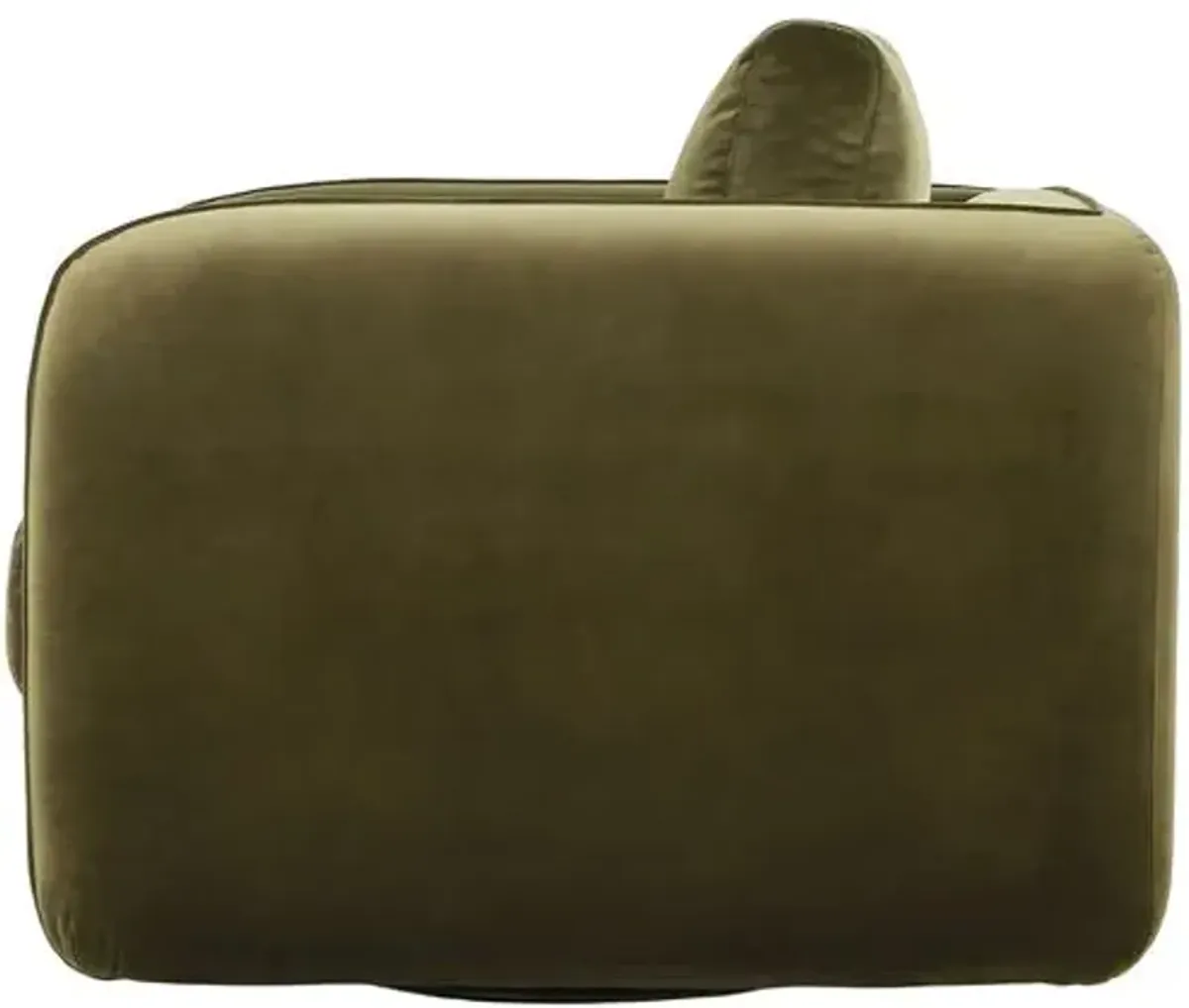 Jacob Velvet Swivel Chair - Olive