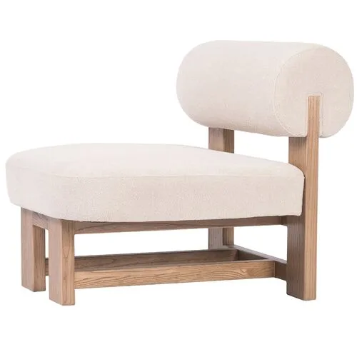 Kirby Rounded Performance Accent Chair - Ivory, Comfortable, Durable, Cushioned