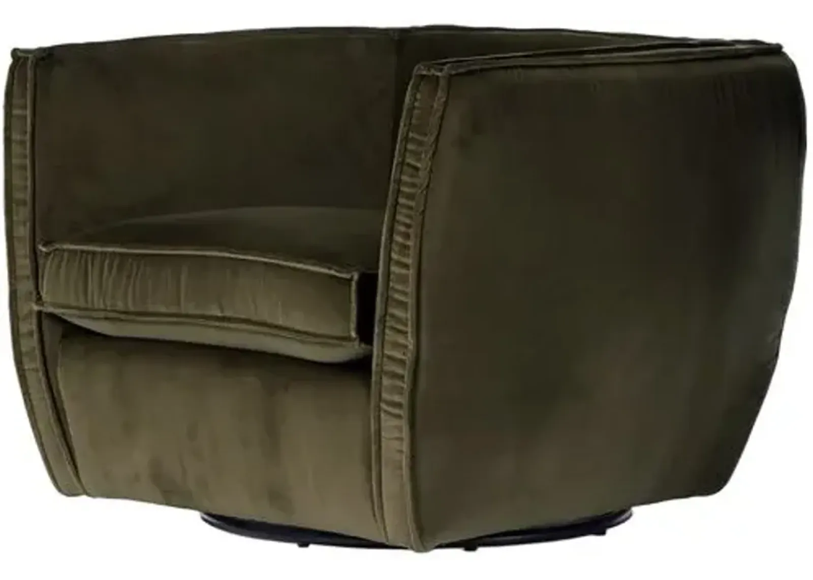 Bella Velvet Swivel Chair - Olive