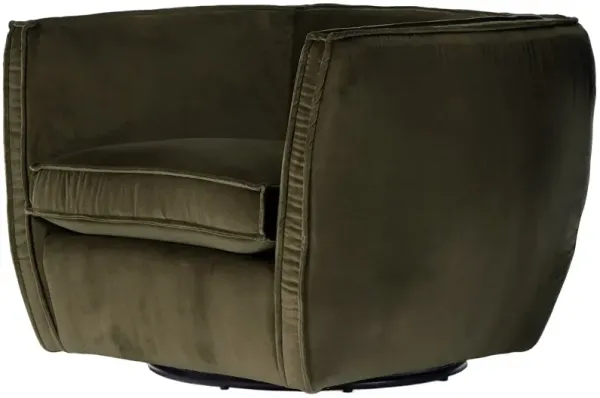 Bella Velvet Swivel Chair, Olive