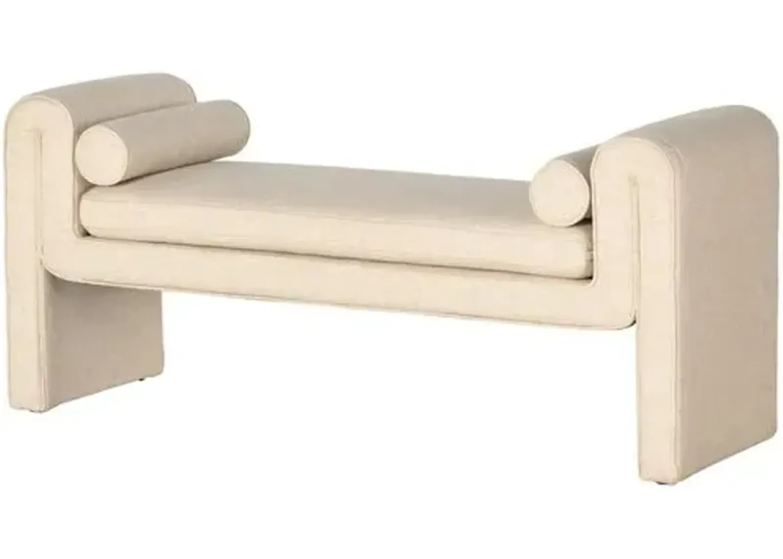 London Accent Bench - Cream Performance - Ivory