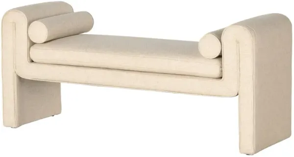 London Accent Bench, Cream Performance