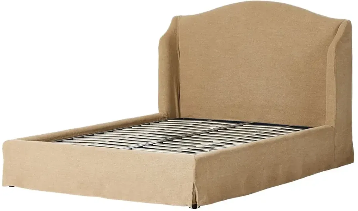 Marty Slipcover Bed, Libeco Canvas Linen