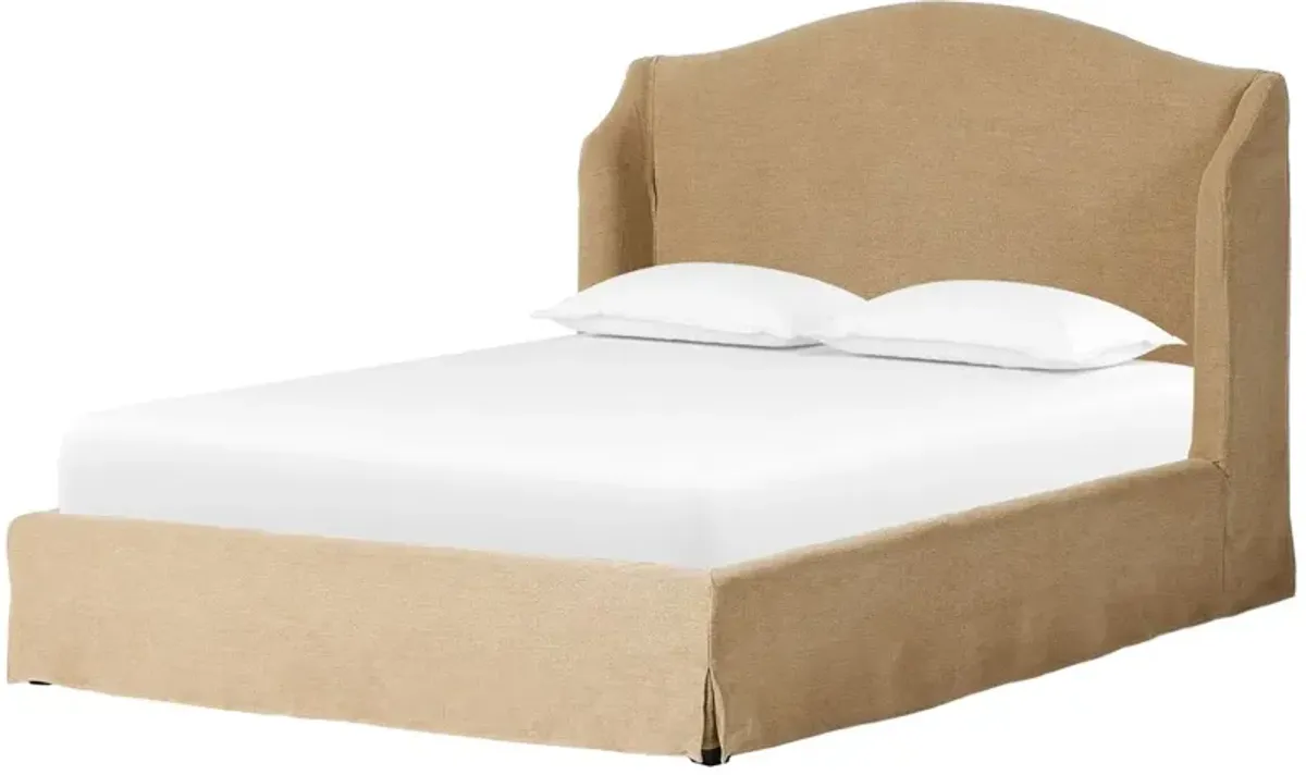 Marty Slipcover Bed, Libeco Canvas Linen