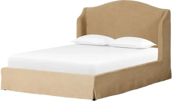 Marty Slipcover Bed, Libeco Canvas Linen