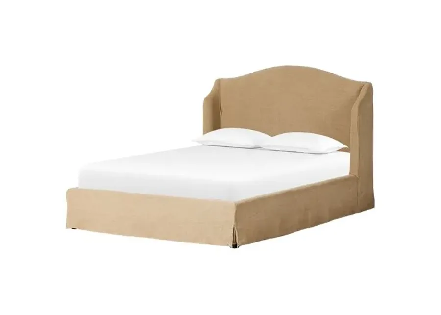 Marty Slipcover Bed - Libeco Canvas Linen - Beige