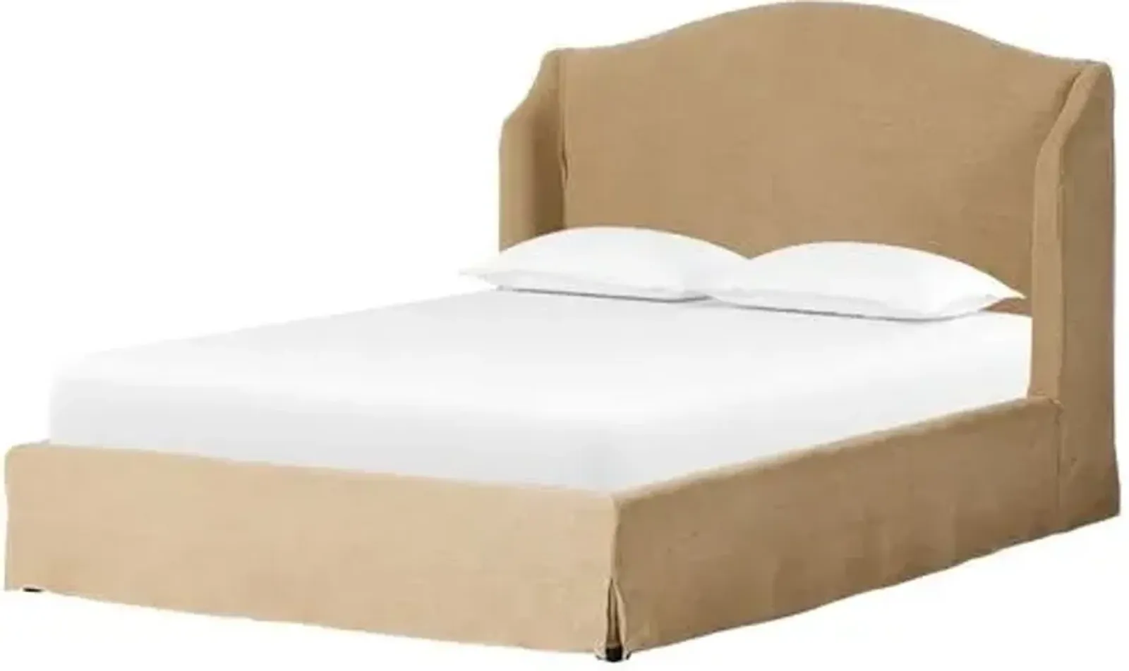 Marty Slipcover Bed - Libeco Canvas Linen - Beige