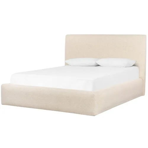 Maverick Upholstered Performance Boucle Bed - Ivory