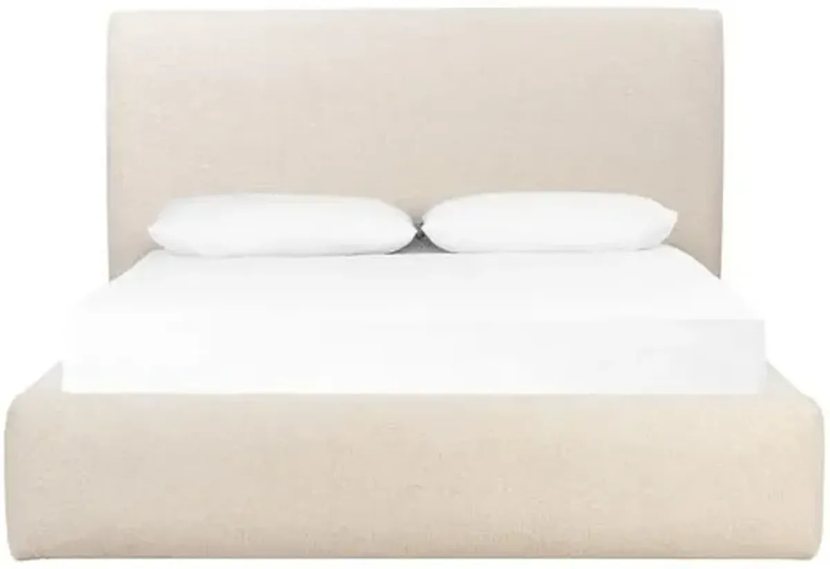 Judah Upholstered Performance Boucle Bed - Ivory