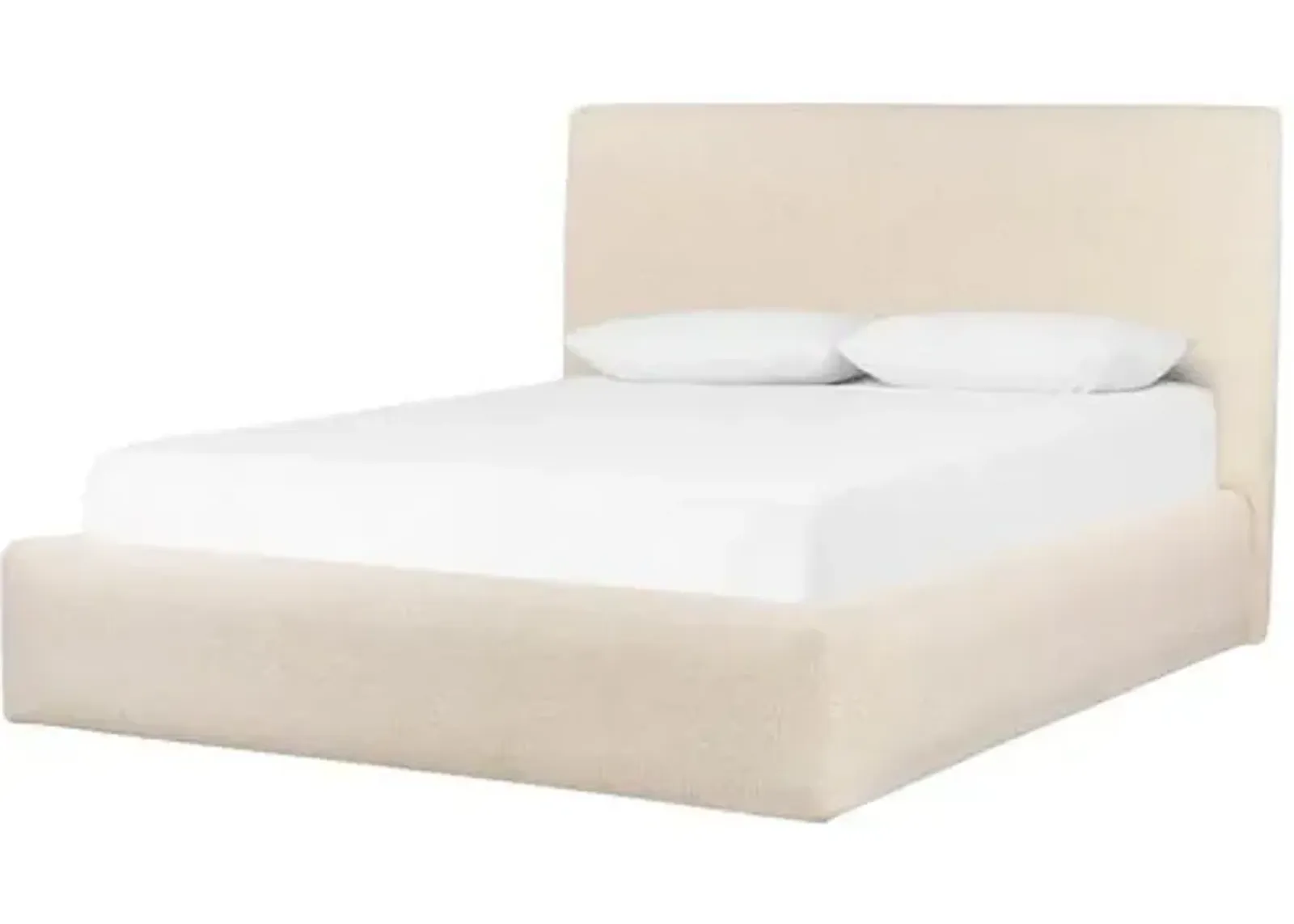 Maverick Upholstered Performance Boucle Bed - Ivory