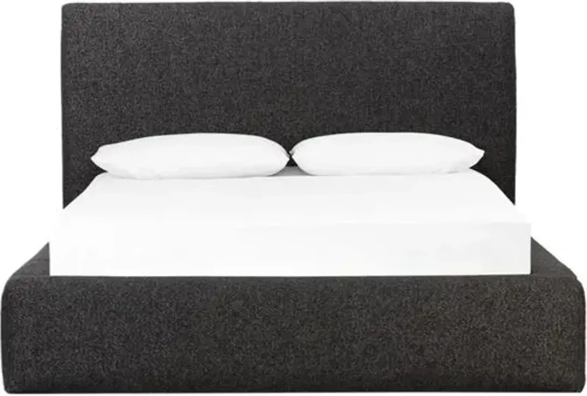 Maverick Upholstered Performance Boucle Bed - Black