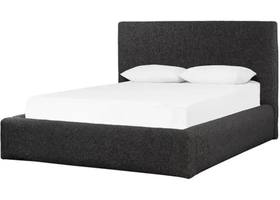 Maverick Upholstered Performance Boucle Bed - Black