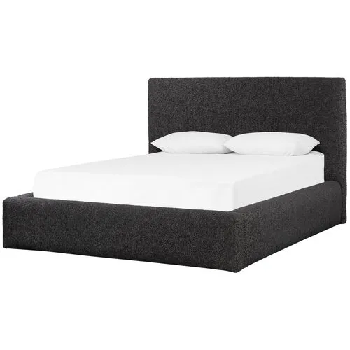 Maverick Upholstered Performance Boucle Bed - Black