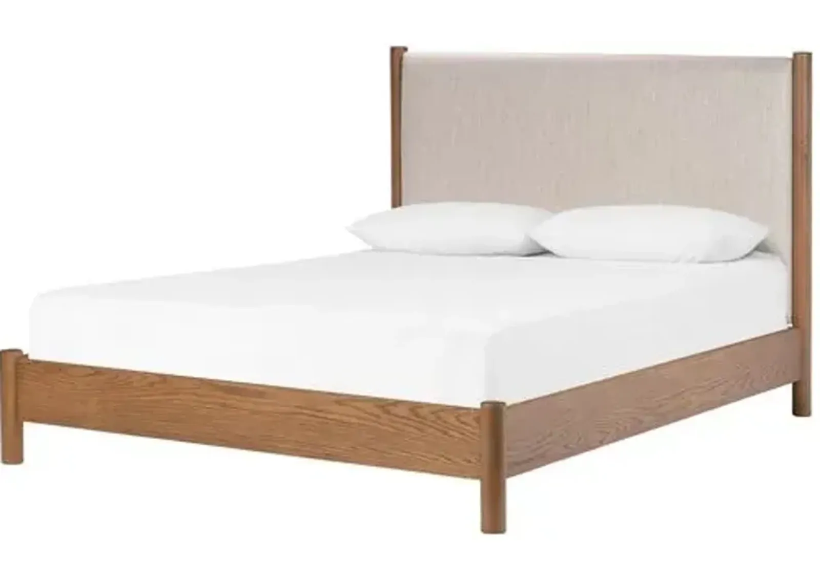 Everette Bed - Amber Oak/Natural - Brown