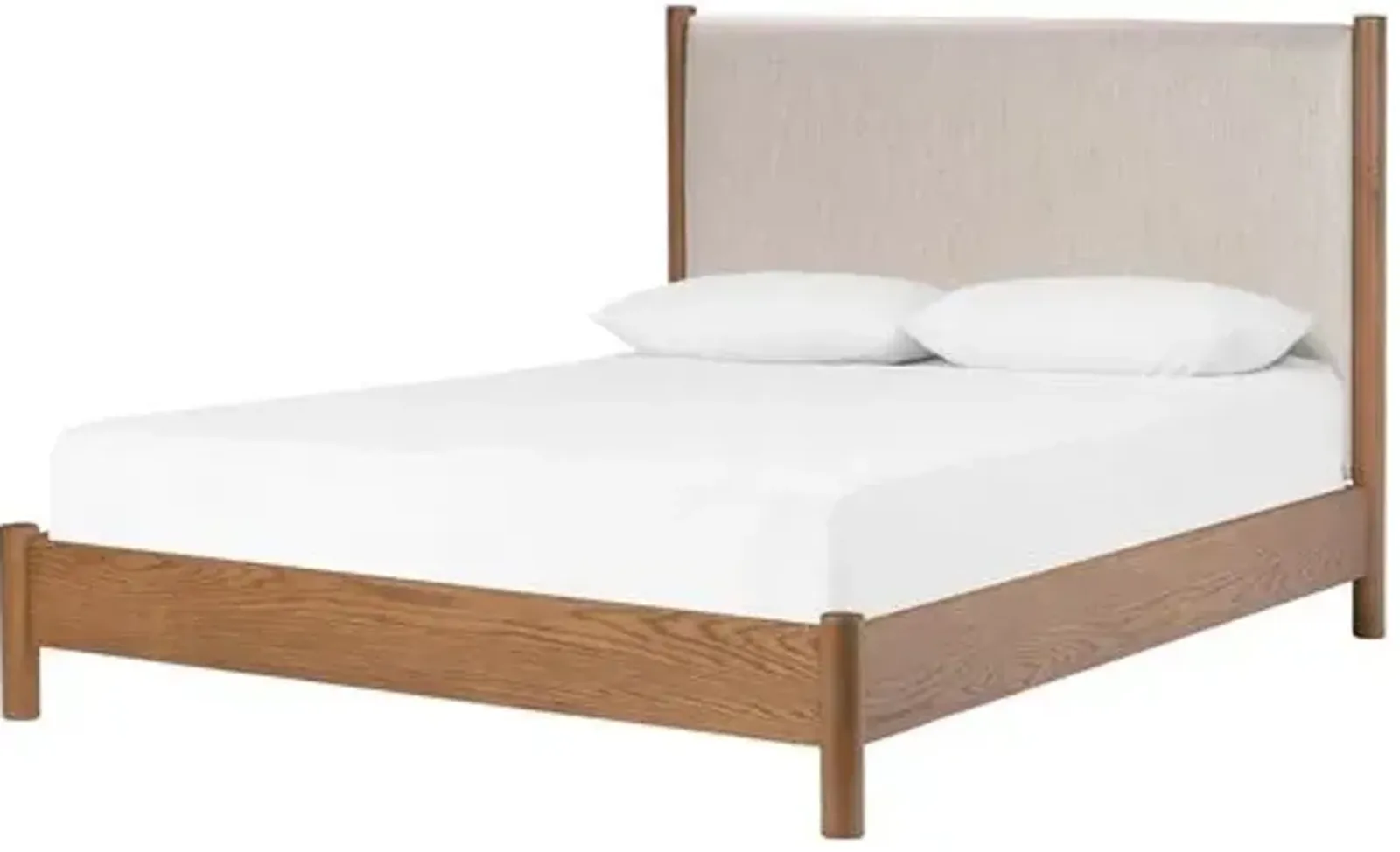 Everette Bed - Amber Oak/Natural - Brown