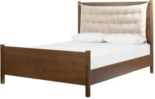 Sandra Tufted Cushion Bed, Sand/Saddle Tan
