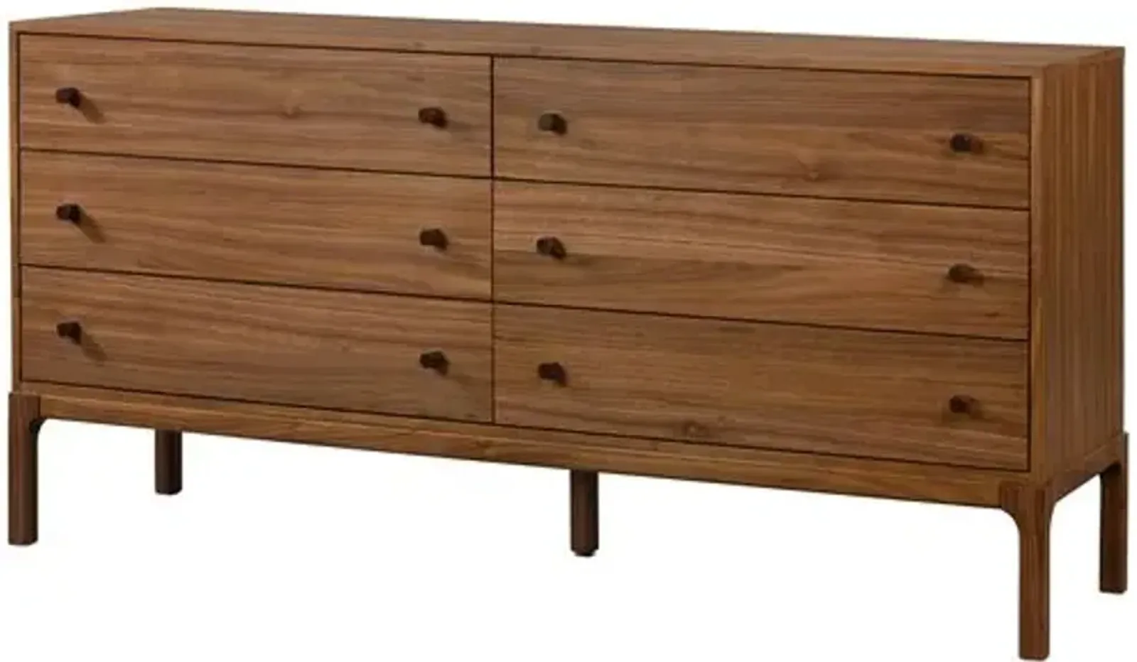 Davidson 6-Drawer Dresser - Walnut - Brown