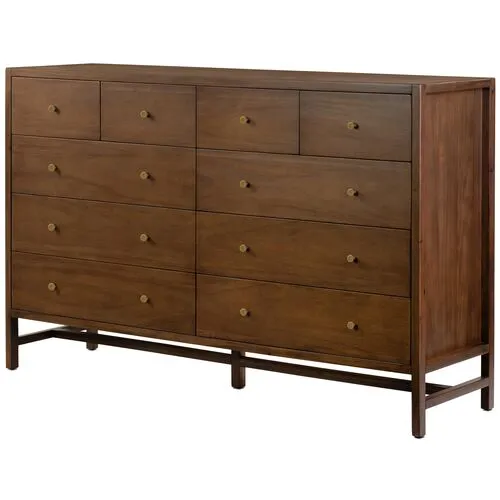 Brighton 10-Drawer Dresser - Saddle Tan - Brown