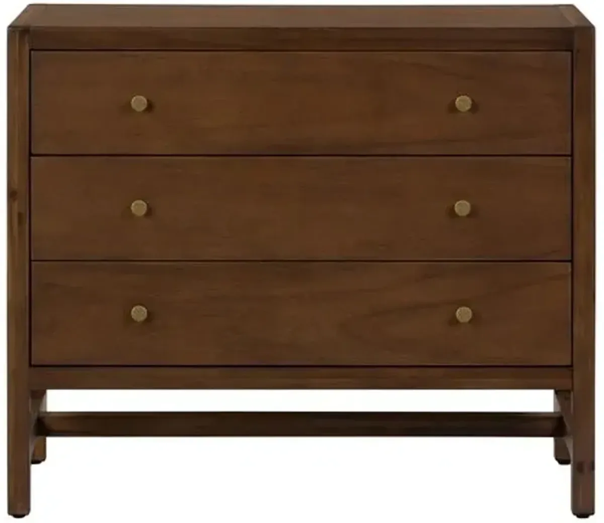 Sandra 3-Drawer Nightstand - Saddle Tan