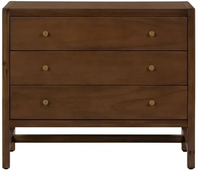 Brighton 3-Drawer Nightstand - Saddle Tan