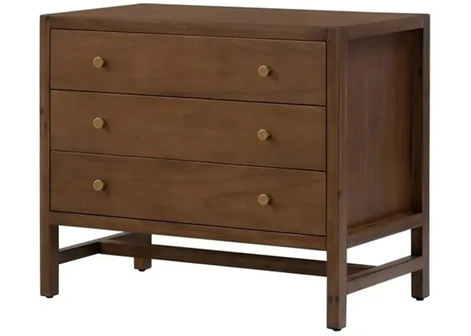 Brighton 3-Drawer Nightstand - Saddle Tan