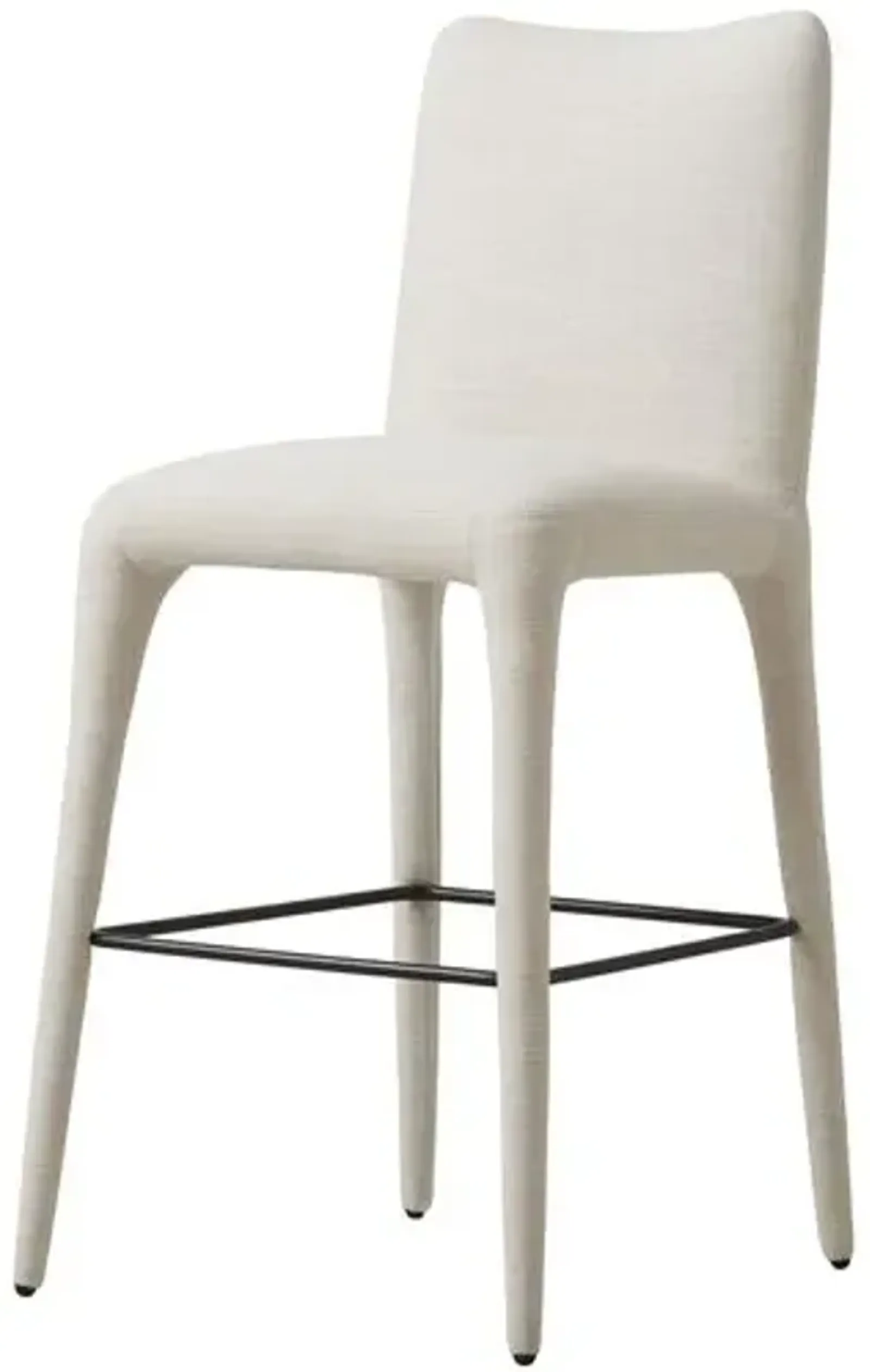 Finn Linen Barstool - Natural - Ivory