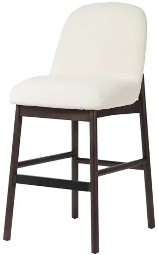 Rachel Armless Barstool - Cream Boucle - Ivory