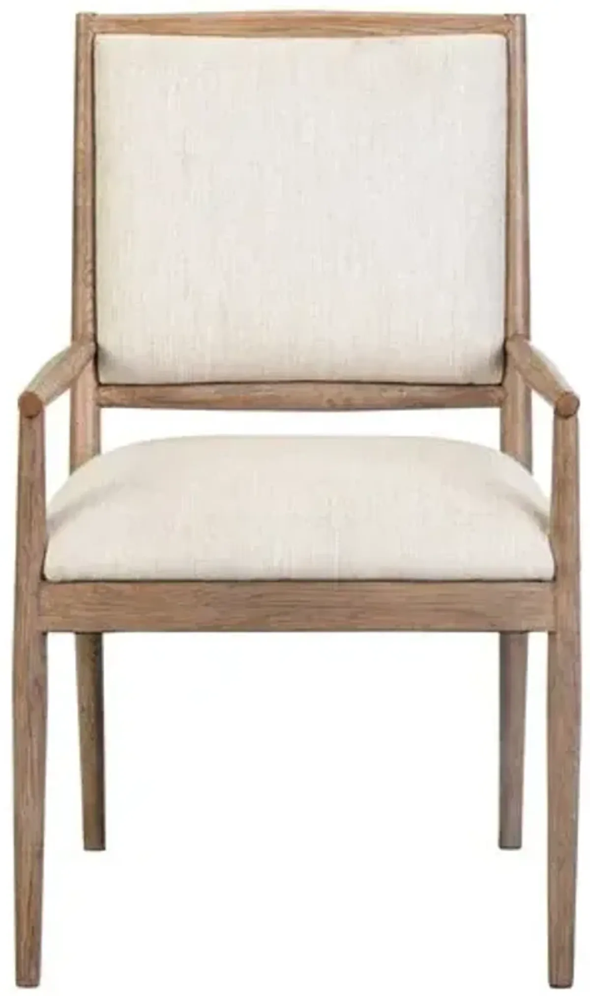 Verona Dining Armchair - Weathered Oak/Natural - Ivory